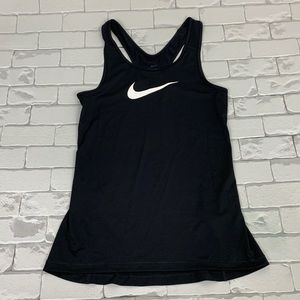 Nike Racerback tank top Black White swoosh Size Small